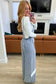 Beau Blue Light Wash Frayed Exposed Seam Wide Leg Denim Overall - Fashionfitz