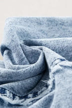 Beau Blue Light Wash Frayed Exposed Seam Wide Leg Denim Overall - Fashionfitz