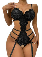 Bows And Ties Lace Teddy Lingerie - Fashionfitz