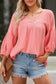 Bracelet sleeve babydoll blouse - blouses