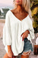 Bracelet sleeve babydoll blouse - white / s / 100% cotton - blouses