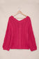 Braided knit sweater - v-neck - sweaters