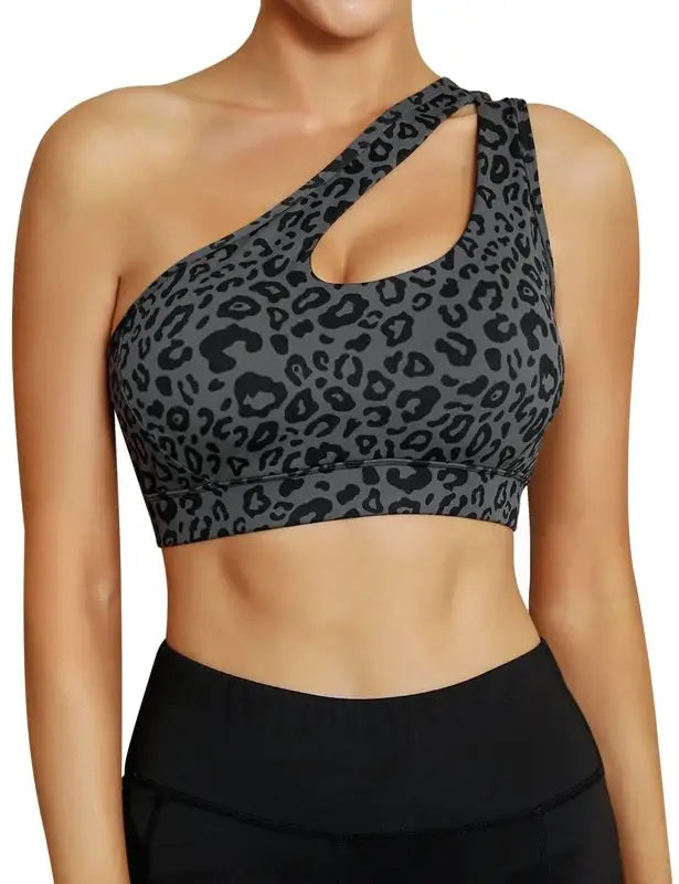 Breeze one-shoulder sports bra - pattern1 / s - bras