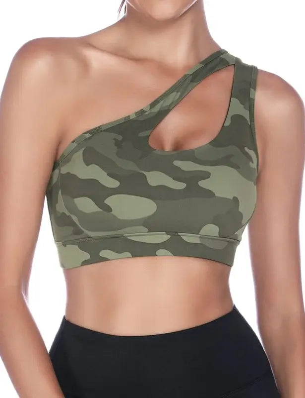 Breeze one-shoulder sports bra - pattern3 / s - bras