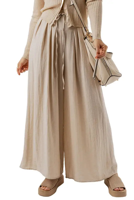 Breezy pleats casual trousers | linen | fashionfitz