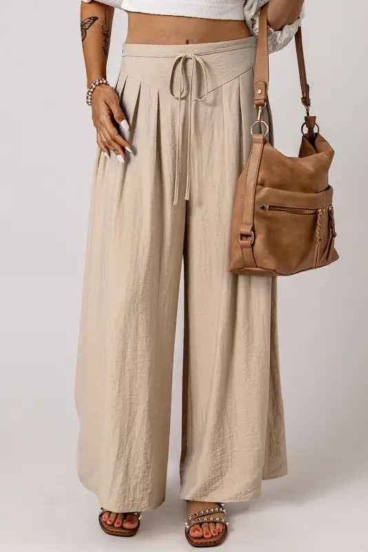 Breezy pleats casual trousers | linen | fashionfitz