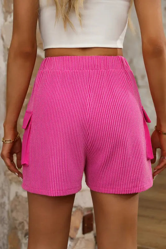 Bright pink cargo shorts - casual