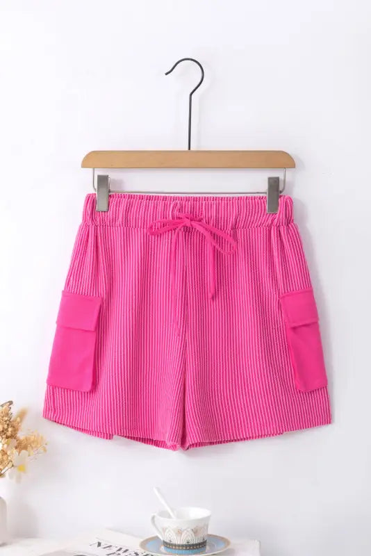 Bright pink cargo shorts - casual