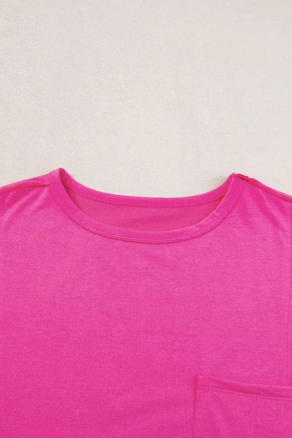 Bright pink exposed seam oversize t-shirt - tops/tops & tees