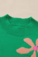 Floral Bubble Short Sleeve Sweater - Fashionfitz