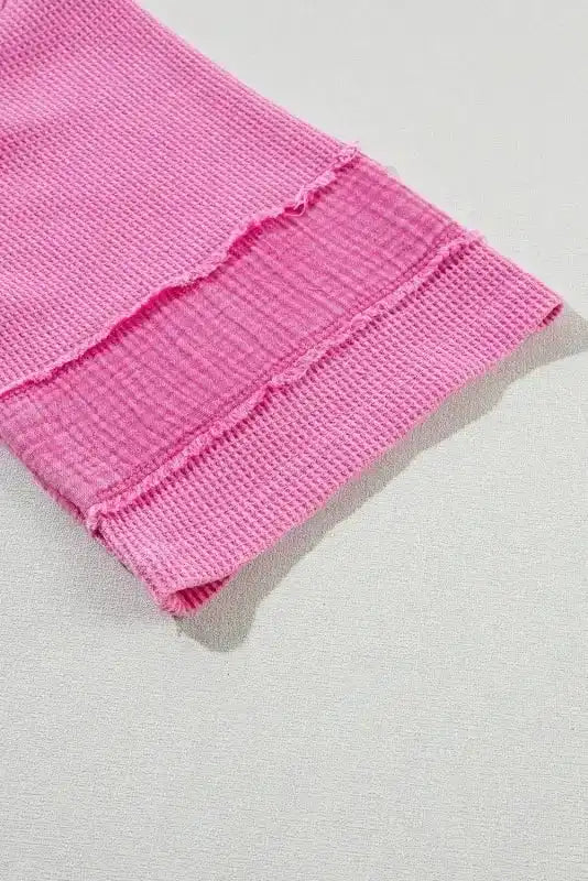 Bright Pink Oversized Mineral Wash Top - Fashionfitz