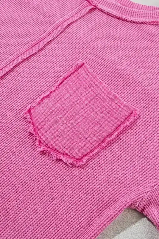 Bright Pink Oversized Mineral Wash Top - Fashionfitz