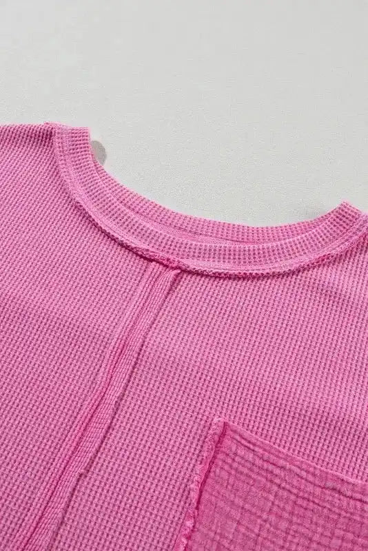 Bright Pink Oversized Mineral Wash Top - Fashionfitz