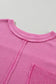 Bright pink oversized mineral wash top - t-shirts