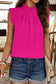 Bright pink pleated sleeveless top - tops/tank tops