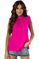 Bright pink pleated sleeveless top - tops/tank tops