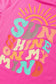 Bright pink sunshine on my mind graphic tee - tops