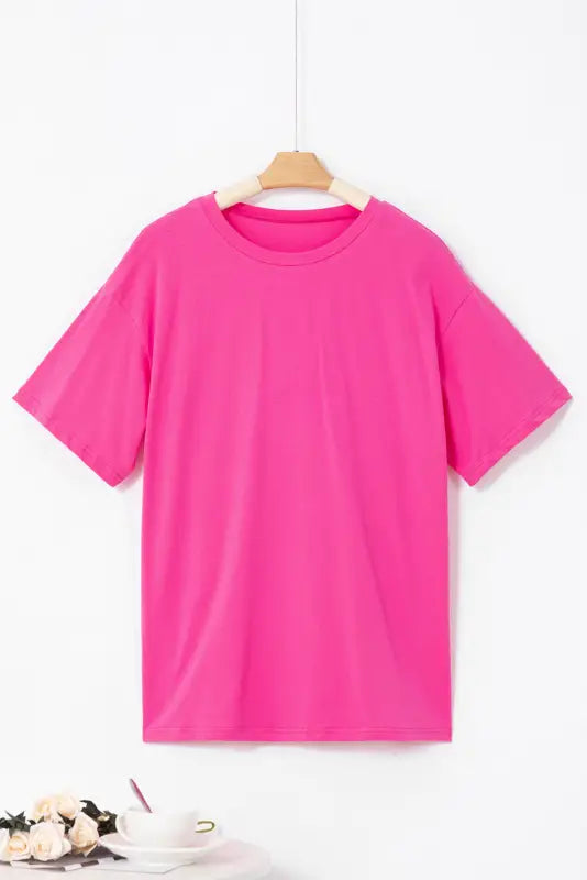 Bright pink sunshine on my mind graphic tee - tops