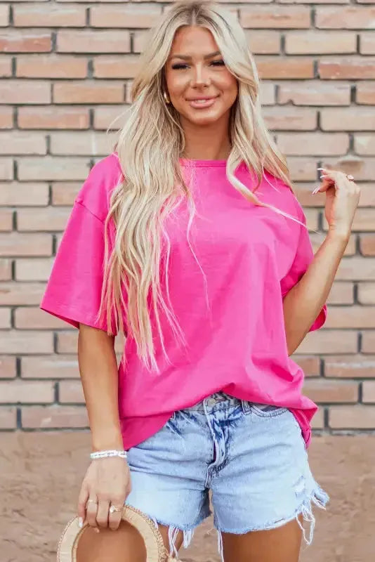Bright Pink SUNSHINE ON MY MIND Graphic Tee - Fashionfitz