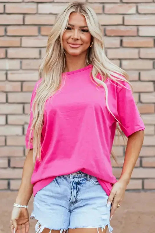 Bright Pink SUNSHINE ON MY MIND Graphic Tee - Fashionfitz