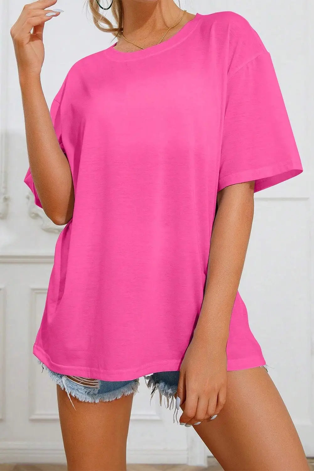 Bright pink sunshine on my mind graphic tee - tops