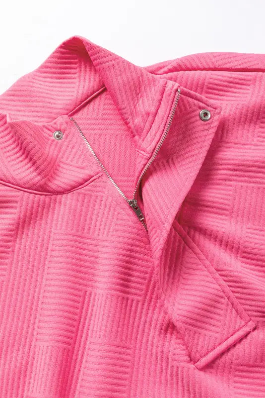 Bright pink textured duster sweatshirt - sweatshits & hoodies