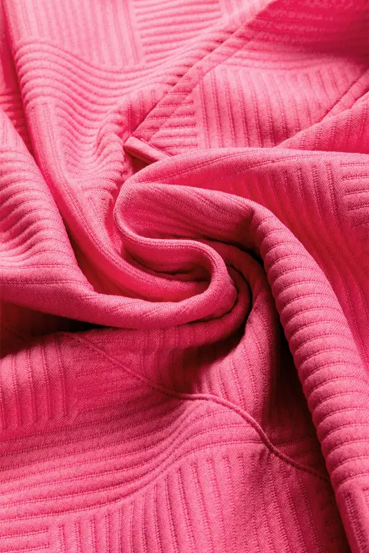 Bright pink textured duster sweatshirt - sweatshits & hoodies