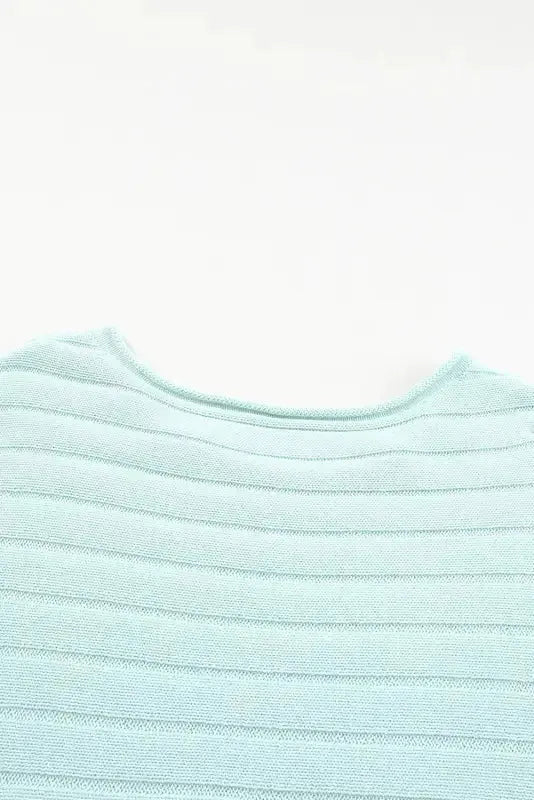 Brown Exposed Seam Ribbed Knit Dolman Top - Fashionfitz