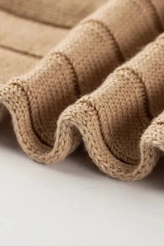 Brown Exposed Seam Ribbed Knit Dolman Top - Fashionfitz