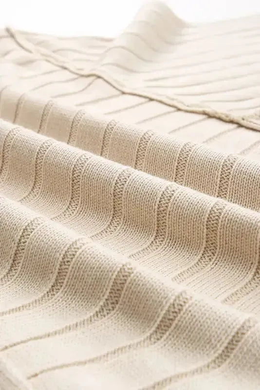 Brown Exposed Seam Ribbed Knit Dolman Top - Fashionfitz