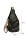 Brown faux leather multi-pockets zipped chest bag - black / one size / pu - crossbody bags