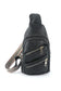 Brown faux leather multi-pockets zipped chest bag - black / one size / pu - crossbody bags