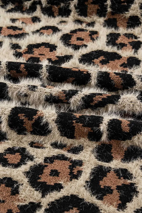 Brown leopard cardigan - open | versatile