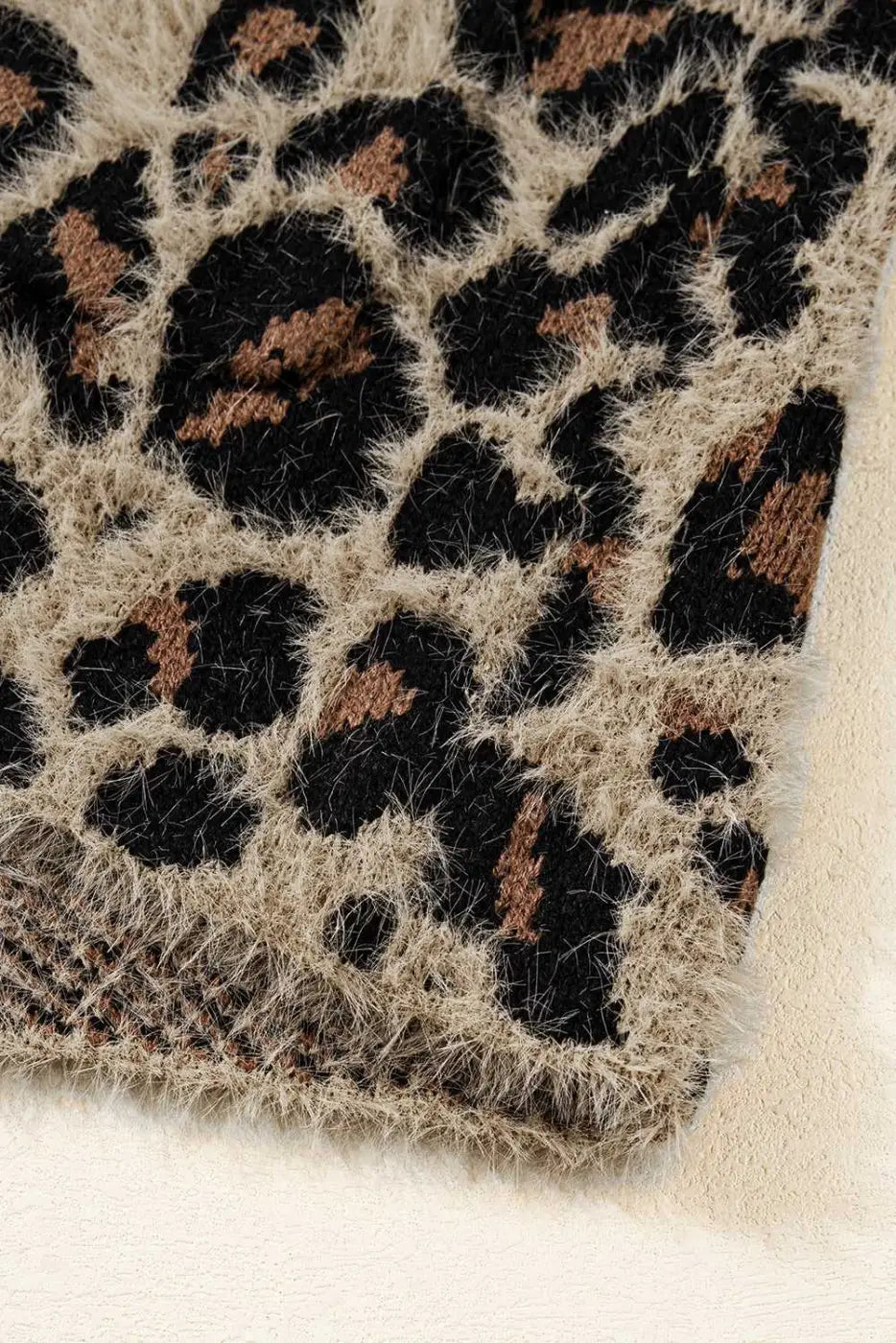 Brown leopard cardigan - open | versatile