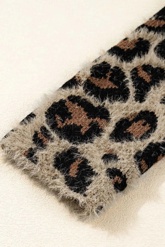 Brown leopard cardigan - open | versatile