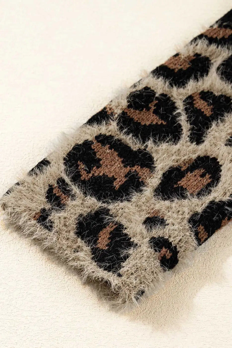 Brown leopard cardigan - open | versatile