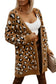 Brown leopard print fur cardigan - sweaters & cardigans