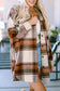 Brown plaid long shacket - shackets