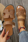 Brown PU Leather Slippers - Fashionfitz