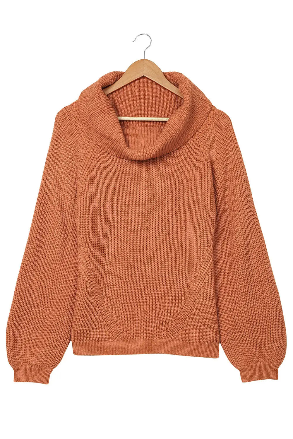 Brown ribbed knit off shoulder sweater - sweaters & cardigans