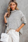 Chic brown striped turtleneck sweater | fashionfitz