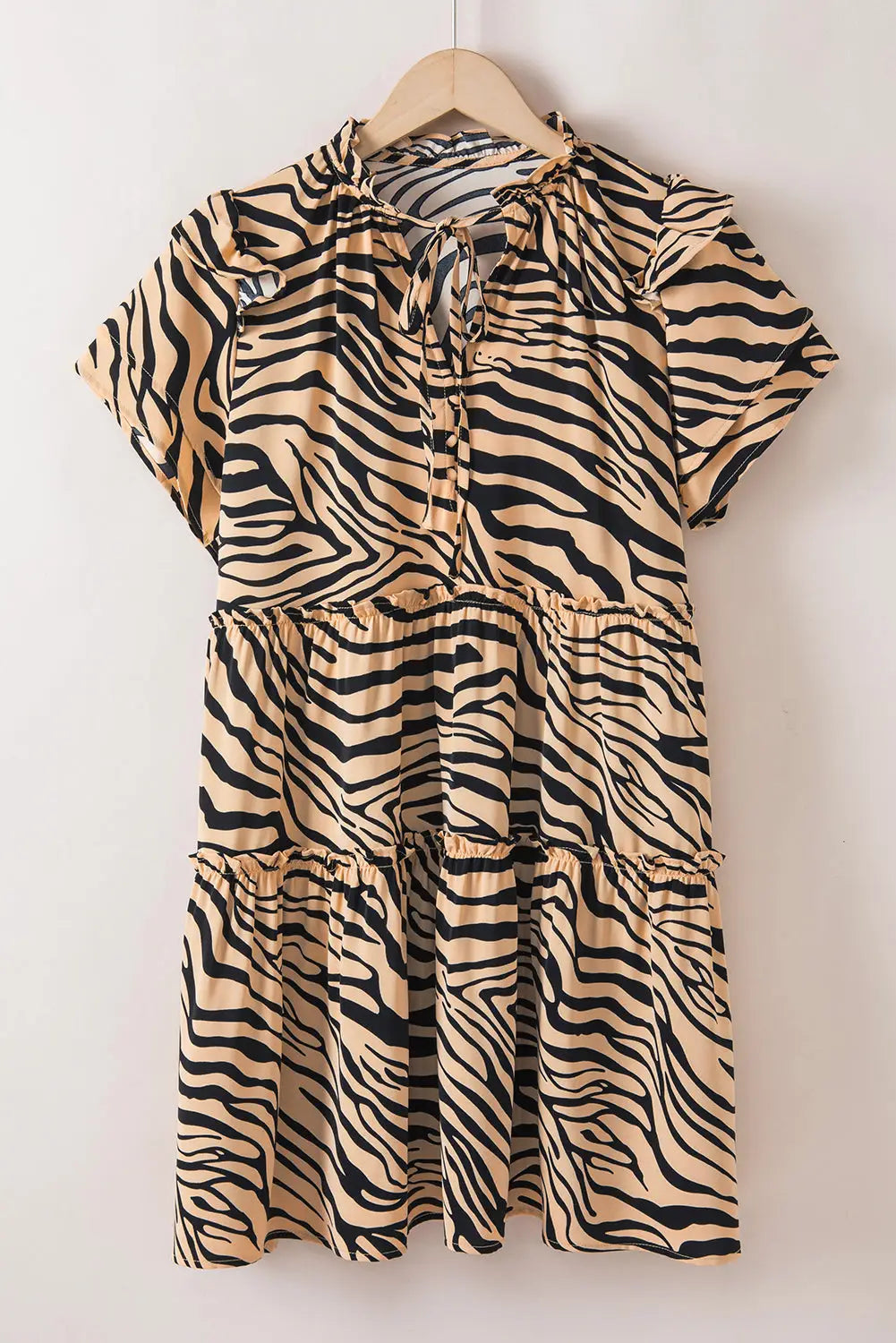 Brown zebra mini dress - dresses/mini dresses