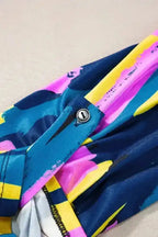 Brushstroke Print Blouse - Blue Plus Size - Fashionfitz