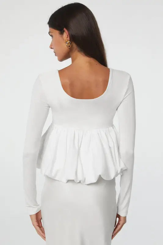 Bubble hem top - exquisite style | fashionfitz