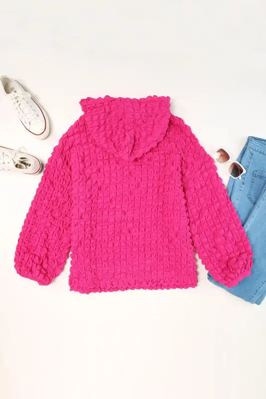 Bubble textured knit top - sweaters