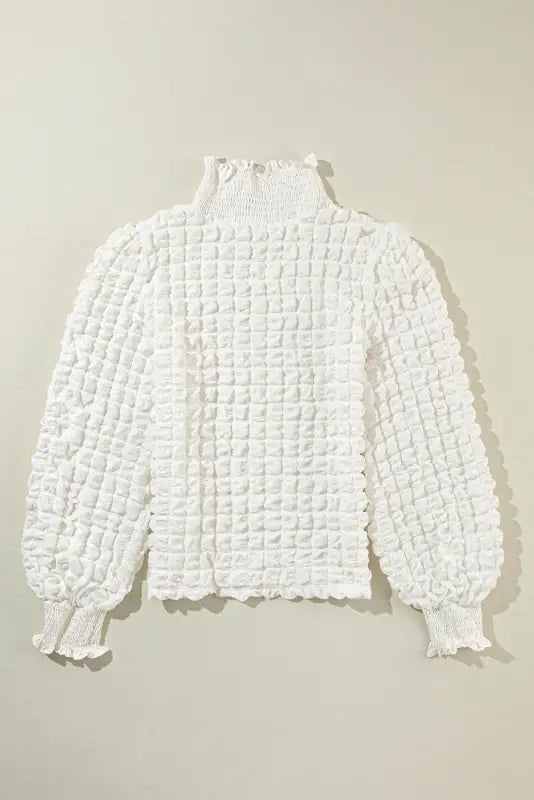 Bubble textured waffle hoodie - hoodies