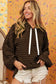 Bubble textured waffle hoodie - dark brown - hoodies