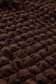 Bubble textured waffle hoodie - dark brown - hoodies