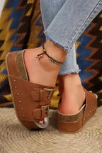 Buckle Bebop Slides - Fashionfitz