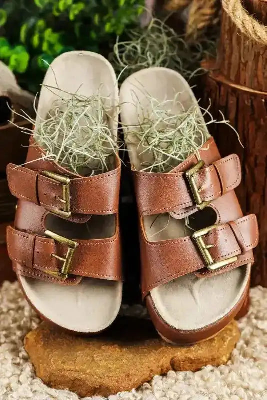 Buckle Bebop Slides - Fashionfitz